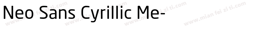 Neo Sans Cyrillic Me字体转换